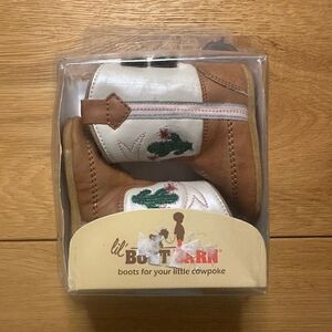 New Little boot barn cowboy boots size 2 (3-6m) cactus poppet